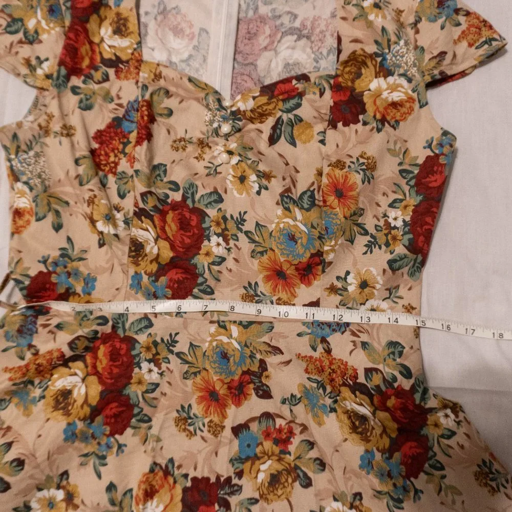 Roosey Dress Retro Vintage Size L - Picture 9 of 10